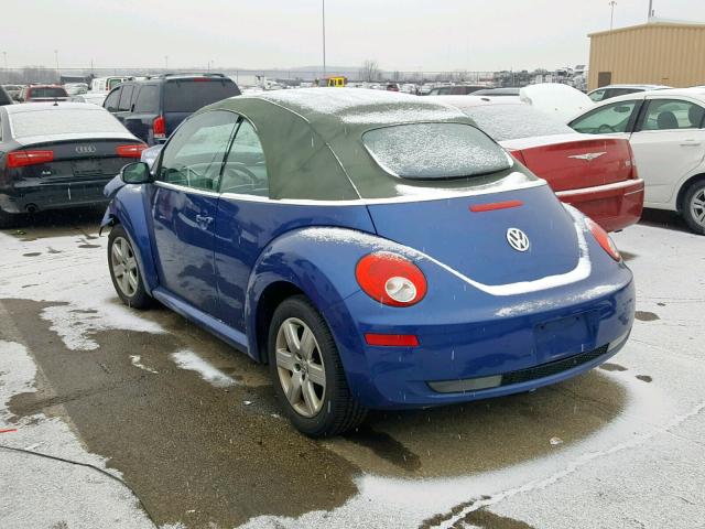 3VWRF31Y17M413870 - 2007 VOLKSWAGEN NEW BEETLE Blau Foto 3