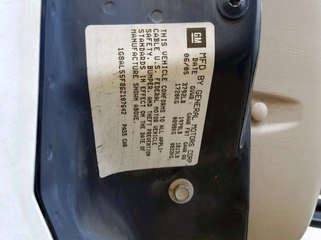 1G8AL55F86Z107642 - 2006 SATURN ION LEVEL WHITE photo 10