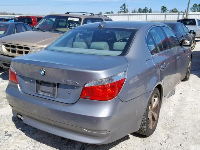 WBANF33527CW71317 - 2007 BMW 525 XI GRAY photo 4