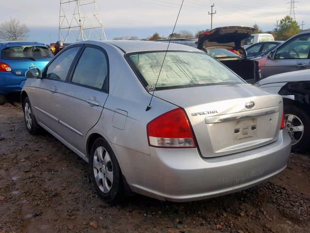 KNAFE121785536544 - 2008 KIA SPECTRA EX SILVER photo 3