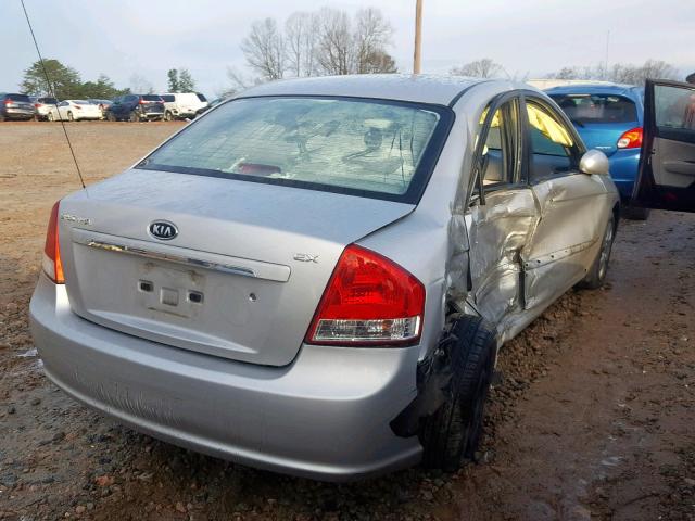 KNAFE121785536544 - 2008 KIA SPECTRA EX SILVER photo 4