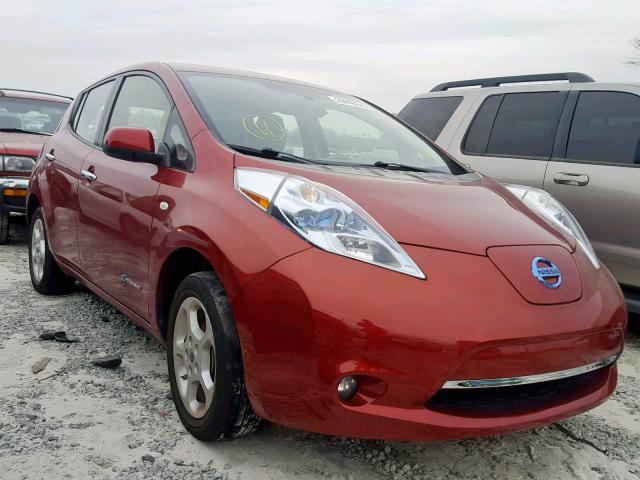 JN1AZ0CP4CT021958 - 2012 NISSAN LEAF SV RED photo 9