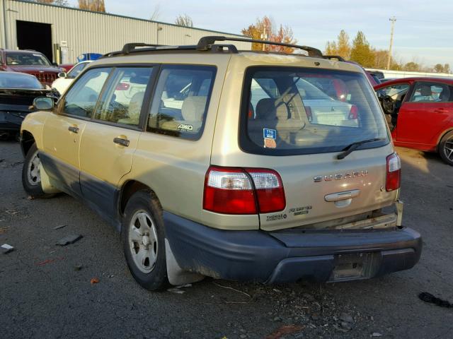 JF1SF63562H733181 - 2002 SUBARU FORESTER L GOLD photo 3