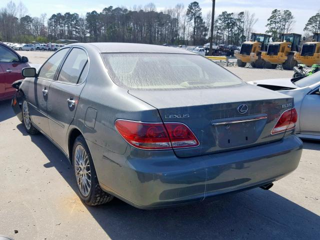 JTHBA30G855121758 - 2005 LEXUS ES 330 GREEN photo 3