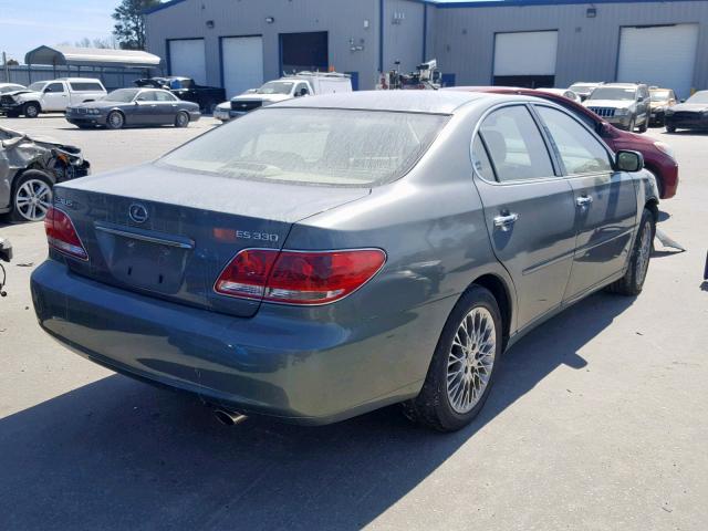 JTHBA30G855121758 - 2005 LEXUS ES 330 GREEN photo 4