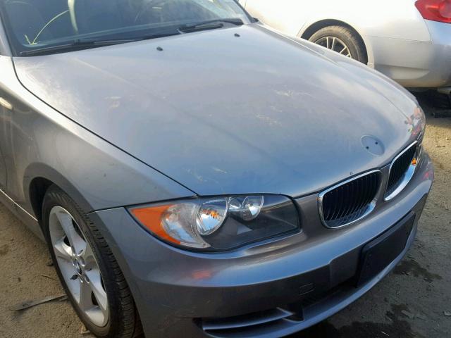 WBAUP9C50BVL90710 - 2011 BMW 128 I GRAY photo 9