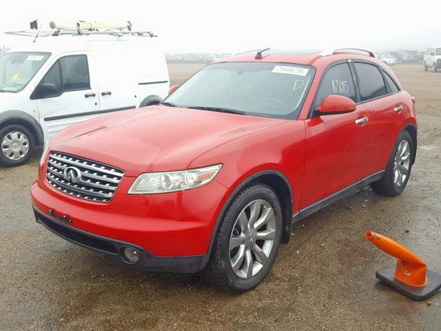 JNRAS08U94X111164 - 2004 INFINITI FX35 RED photo 2