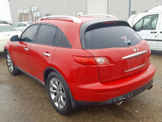 JNRAS08U94X111164 - 2004 INFINITI FX35 RED photo 3