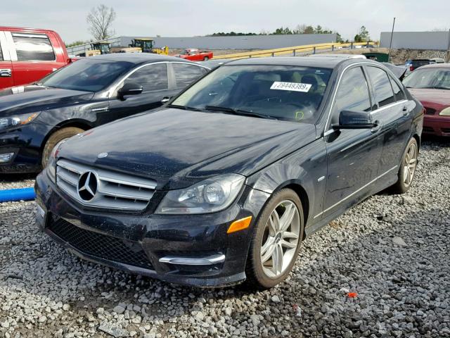 WDDGF4HB7CR207419 - 2012 MERCEDES-BENZ C 250 BLACK photo 2