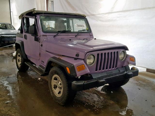 1J4F449S04P771673 - 2004 JEEP WRANGLER / PURPLE photo 1