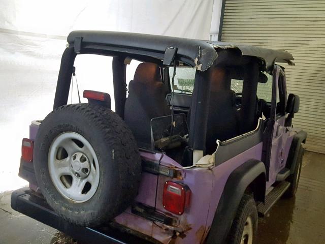 1J4F449S04P771673 - 2004 JEEP WRANGLER / PURPLE photo 10