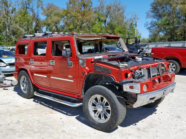 5GRGN23UX4H114846 - 2004 HUMMER H2 RED photo 1