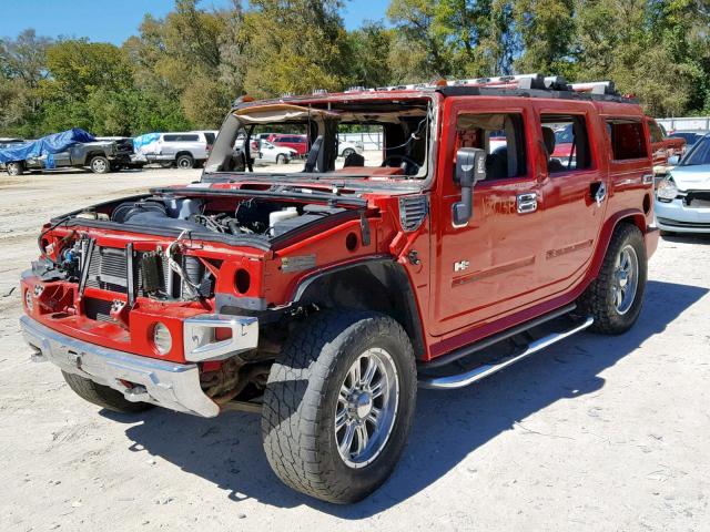5GRGN23UX4H114846 - 2004 HUMMER H2 RED photo 2