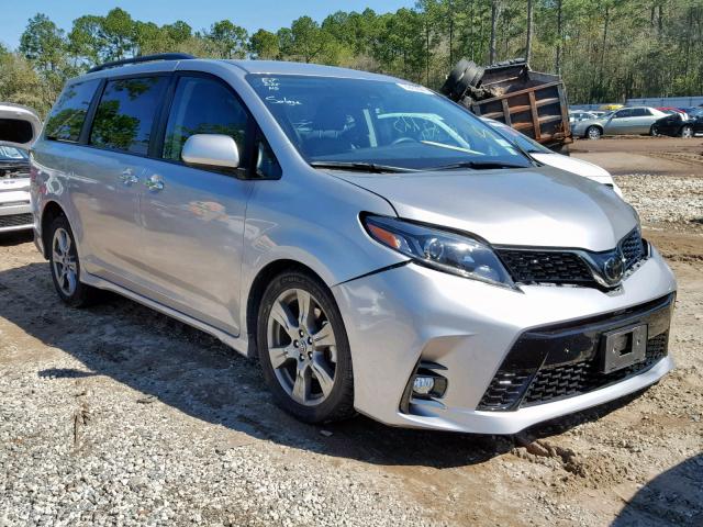 5TDXZ3DCXJS917696 - 2018 TOYOTA SIENNA SE GRAY photo 1