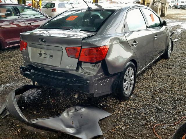 KNAFU4A22C5605020 - 2012 KIA FORTE EX GRAY photo 4