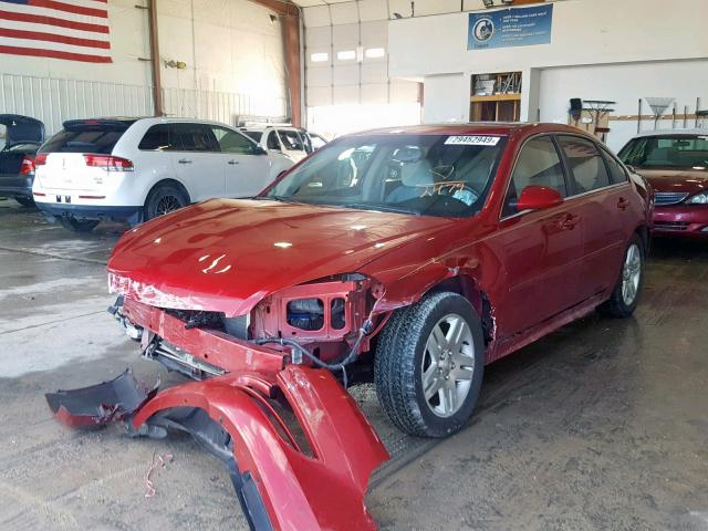 2G1WB5E39E1112479 - 2014 CHEVROLET IMPALA LIM RED photo 2