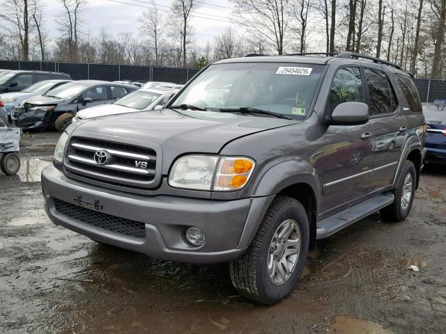 5TDBT48A33S191919 - 2003 TOYOTA SEQUOIA LI GRAY photo 2