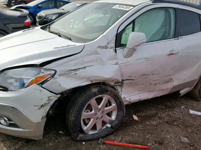 KL4CJCSB0FB161336 - 2015 BUICK ENCORE WHITE photo 9