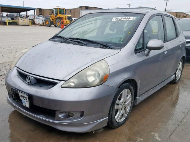 JHMGD38698S007573 - 2008 HONDA FIT SPORT GRAY photo 2