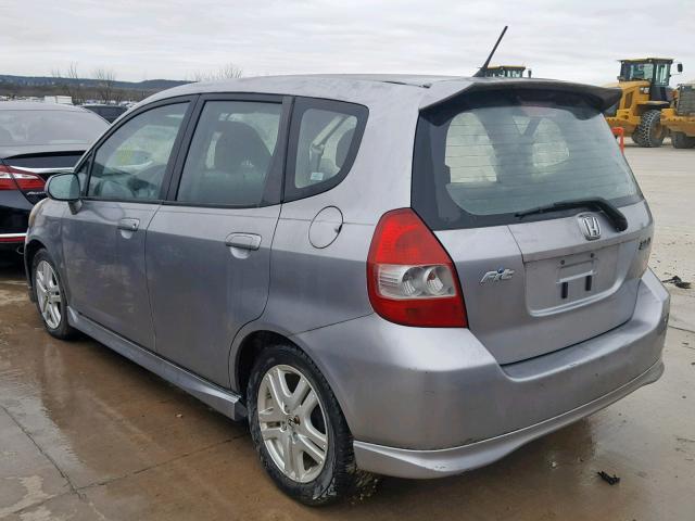 JHMGD38698S007573 - 2008 HONDA FIT SPORT GRAY photo 3