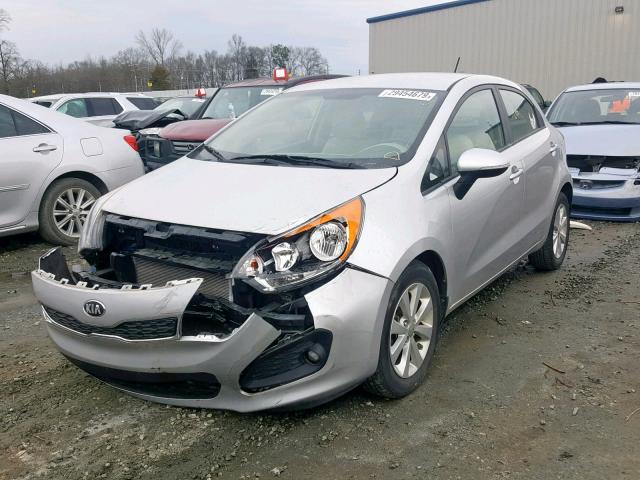 KNADN5A33D6235940 - 2013 KIA RIO EX SILVER photo 2