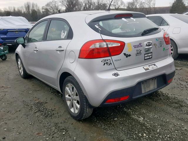 KNADN5A33D6235940 - 2013 KIA RIO EX SILVER photo 3