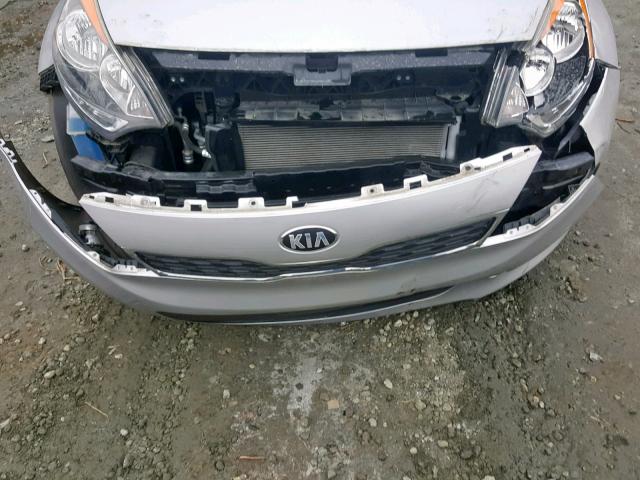 KNADN5A33D6235940 - 2013 KIA RIO EX SILVER photo 9