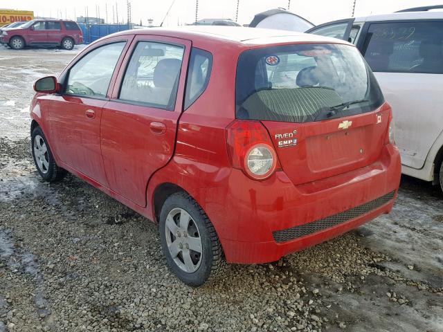 3G1TB6DG2BL107406 - 2011 CHEVROLET AVEO LS RED photo 3