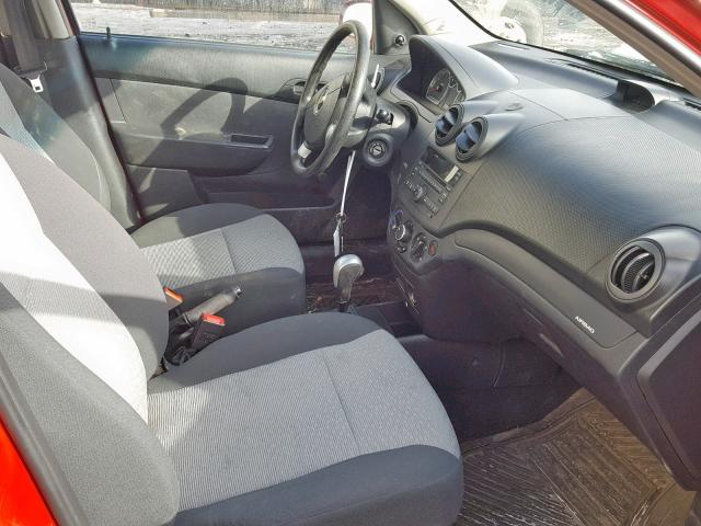 3G1TB6DG2BL107406 - 2011 CHEVROLET AVEO LS RED photo 5