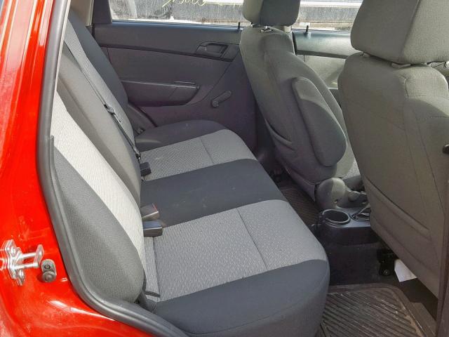 3G1TB6DG2BL107406 - 2011 CHEVROLET AVEO LS RED photo 6
