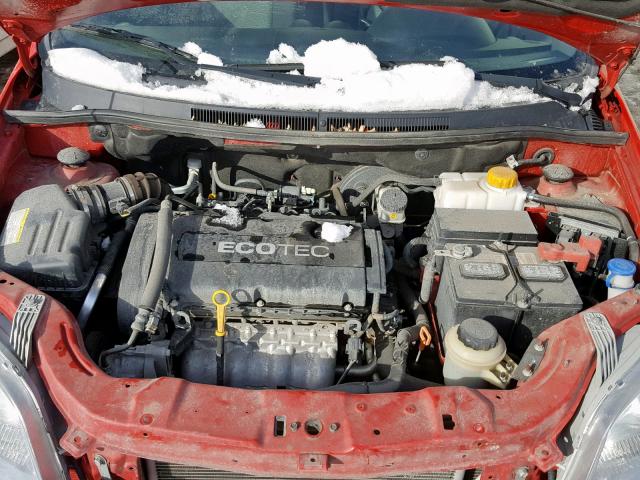 3G1TB6DG2BL107406 - 2011 CHEVROLET AVEO LS RED photo 7
