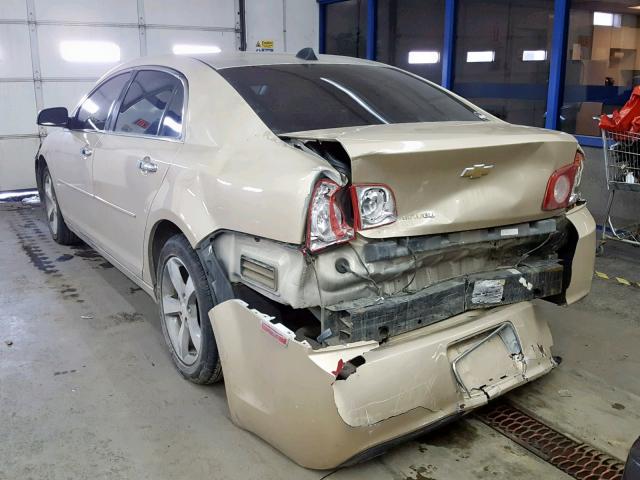1G1ZC5E04CF143774 - 2012 CHEVROLET MALIBU 1LT 金色 照片 3