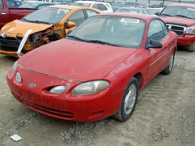 3FAKP1132YR117633 - 2000 FORD ESCORT ZX2 RED photo 2