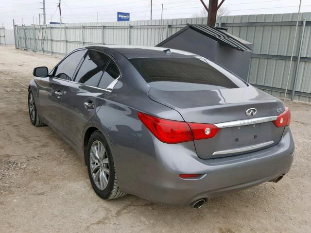 JN1BV7AP1EM678287 - 2014 INFINITI Q50 BASE GRAY photo 3