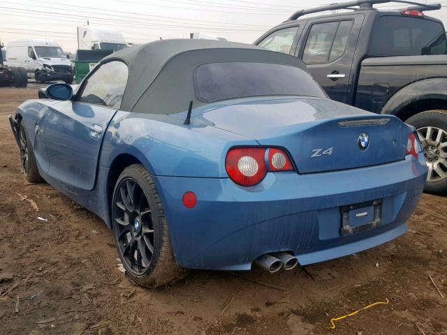 4USBT33545LS58367 - 2005 BMW Z4 2.5 BLUE photo 3