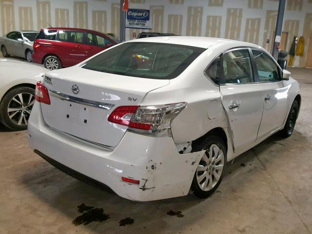 3N1AB7AP6FY272329 - 2015 NISSAN SENTRA S WHITE photo 4