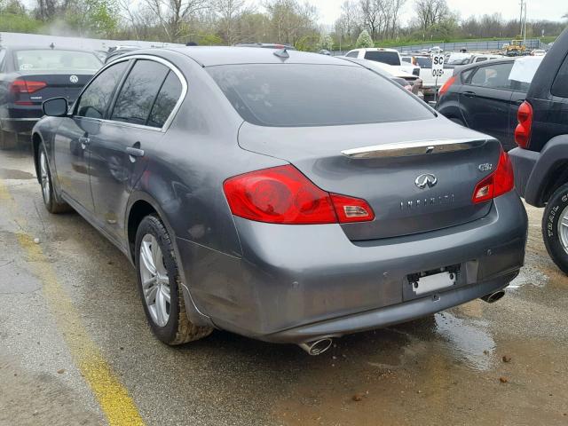 JN1CV6AR6BM411416 - 2011 INFINITI G37 GRAY photo 3