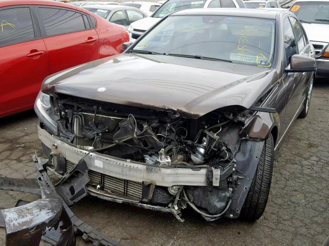 WDDGF4HB0DA823754 - 2013 MERCEDES-BENZ C 250 BROWN photo 2