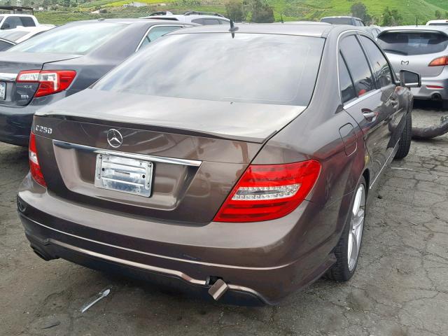 WDDGF4HB0DA823754 - 2013 MERCEDES-BENZ C 250 BROWN photo 4