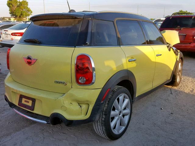 WMWZC3C58BWL79737 - 2011 MINI COOPER S C YELLOW photo 4