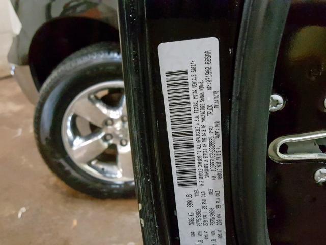 1C6RR7LG3HS828825 - 2017 RAM 1500 SLT BLACK photo 10