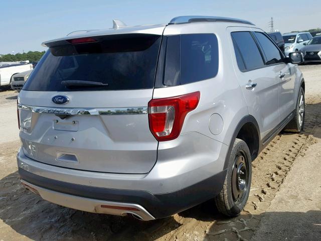 1FM5K7F83HGB47725 - 2017 FORD EXPLORER L SILVER photo 4