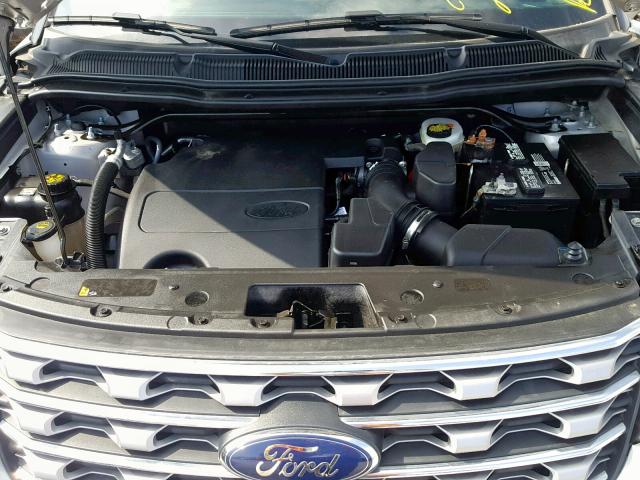 1FM5K7F83HGB47725 - 2017 FORD EXPLORER L SILVER photo 7