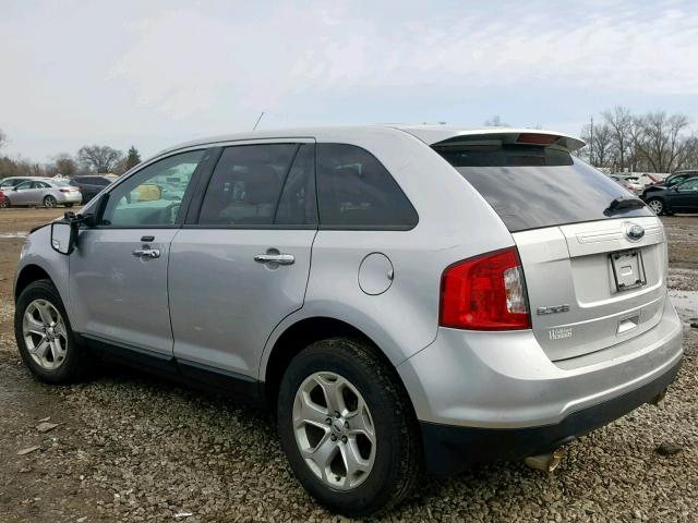 2FMDK3JCXBBB64827 - 2011 FORD EDGE SEL SILVER photo 3