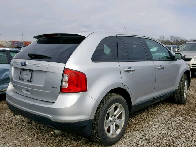 2FMDK3JCXBBB64827 - 2011 FORD EDGE SEL SILVER photo 4