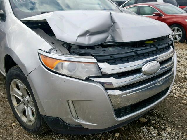 2FMDK3JCXBBB64827 - 2011 FORD EDGE SEL SILVER photo 9