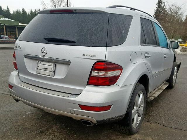 4JGBB86E99A515800 - 2009 MERCEDES-BENZ ML 350 SILVER photo 4