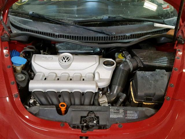 3VWRW31CX8M500673 - 2008 VOLKSWAGEN NEW BEETLE წითელი ფოტო 7