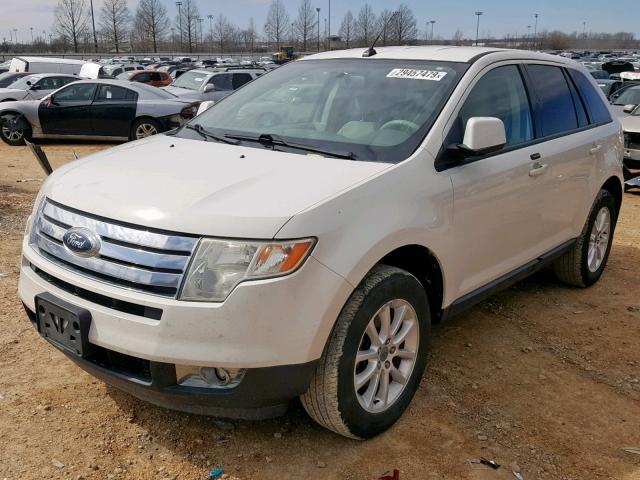 2FMDK38C09BA85926 - 2009 FORD EDGE SEL WHITE photo 2