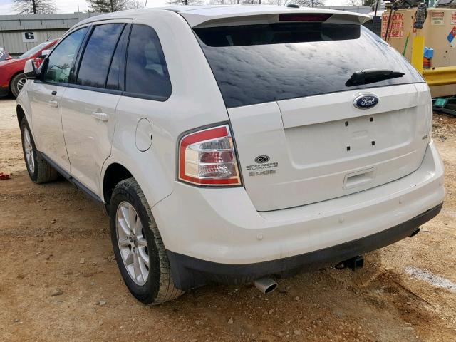 2FMDK38C09BA85926 - 2009 FORD EDGE SEL WHITE photo 3